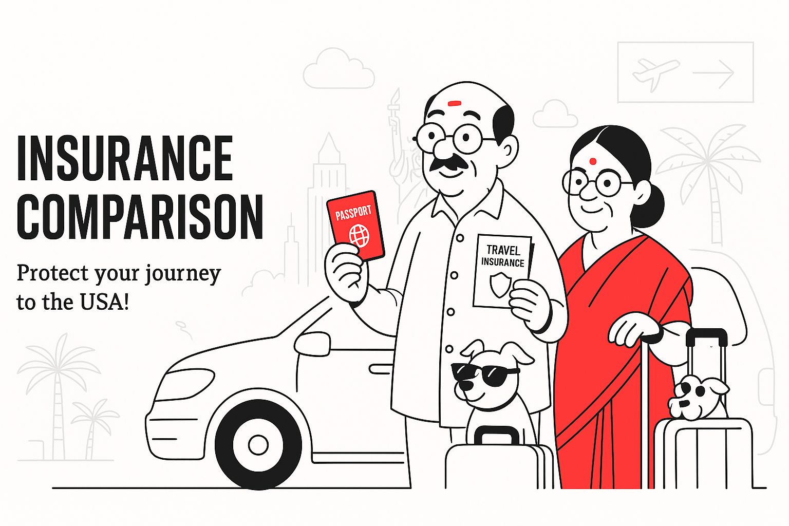 Family traveling to USA with insurance